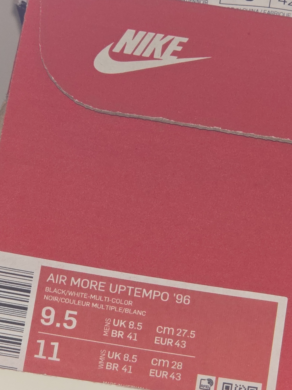 Nike Air More Uptempo '96 Box - Red with White Logo